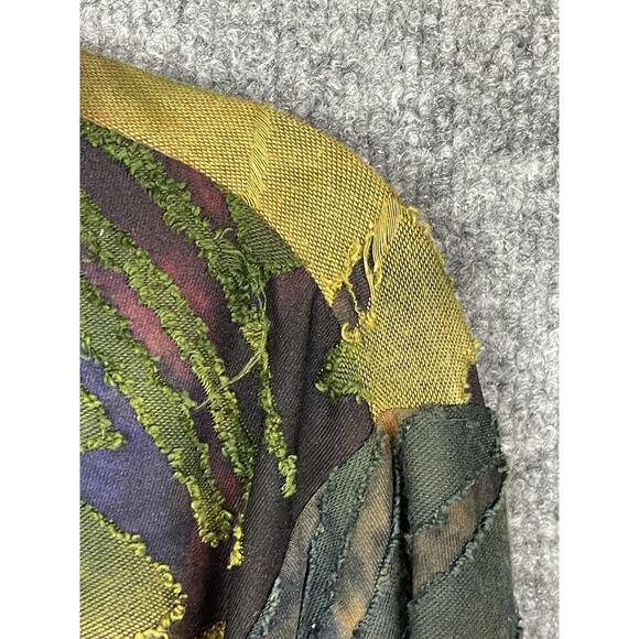 Calessa Plus Size 3X Burnout Tie-Dye Knit Crew Neck 34 Sleeve Asymmetric Dipped - Picture 3 of 11